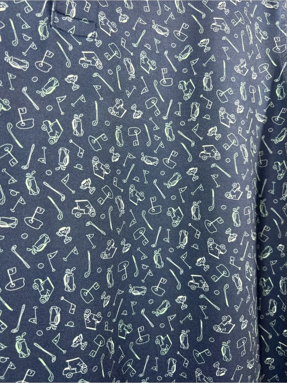 J. CREW MENS PERFORMANCE GOLF PRINT POLO shirt SS blue and mint size LARGE